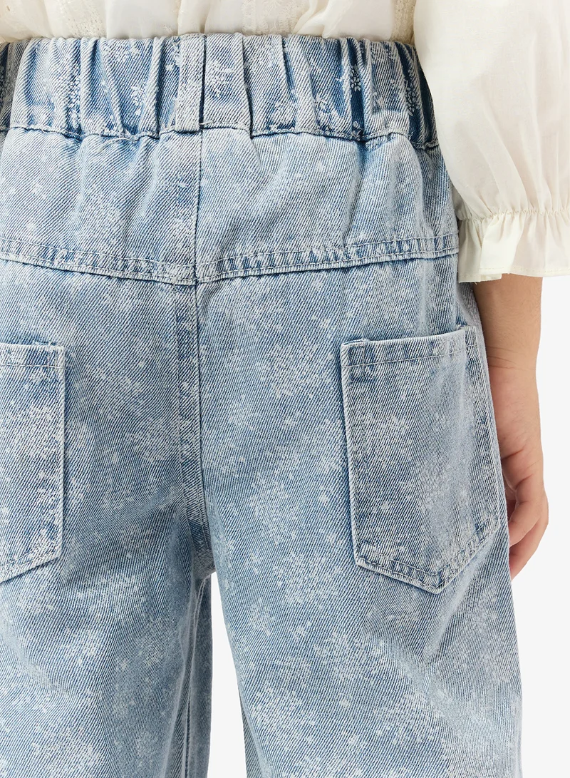 Pinata  Floral Print Wide Leg Jeans for Women | Best Price UAE